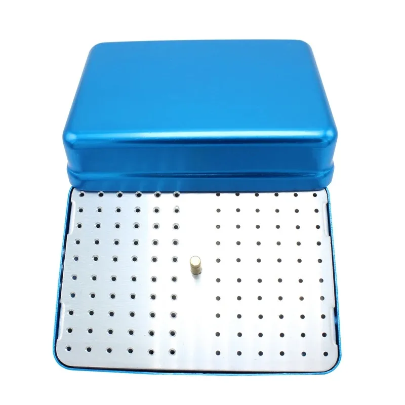 Dental 120 Holes Autoclave Sterilizer Case Diamond Burs Drill Dental Disinfection Endo Files Holder Box Dentist Tools