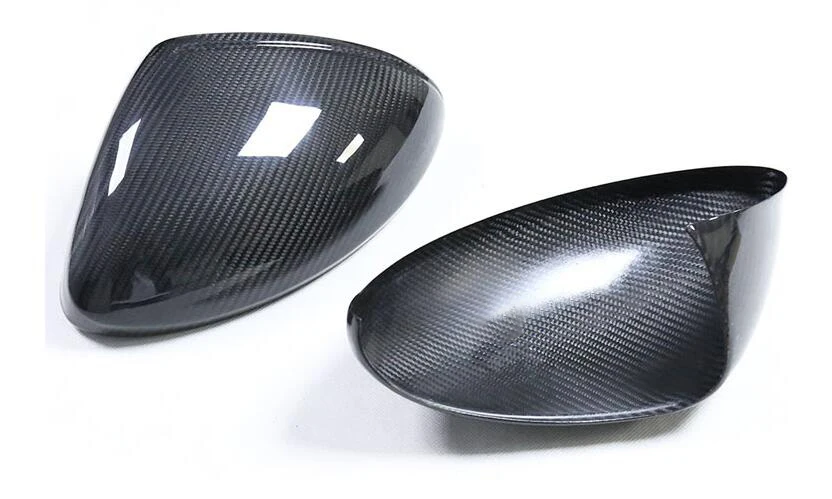 Add On Style Dry Real Carbon Fiber Mirror Cover Body Side Rear View Mirror Caps For Porsche 718 Cayman 2016-2020  LHD/RHD