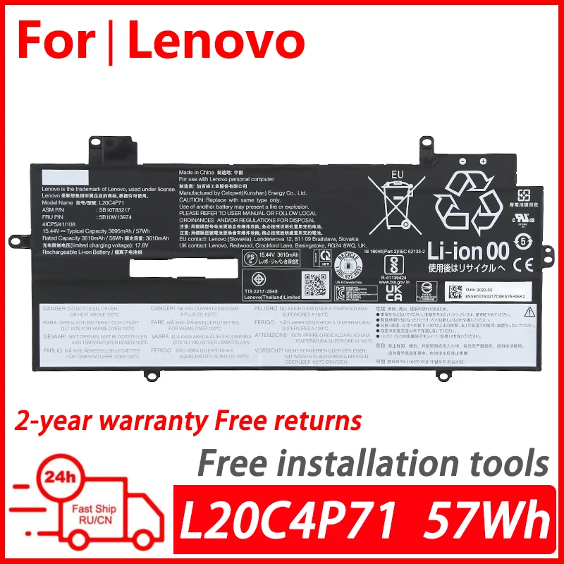 

Original for Lenovo ThinkPad X1 Yoga 6th Gen/Yoga 7th Gen/Yoga 8th Gen L20M4P71 L20C4P71 L20D4P71 L20L4P71 laptop battery