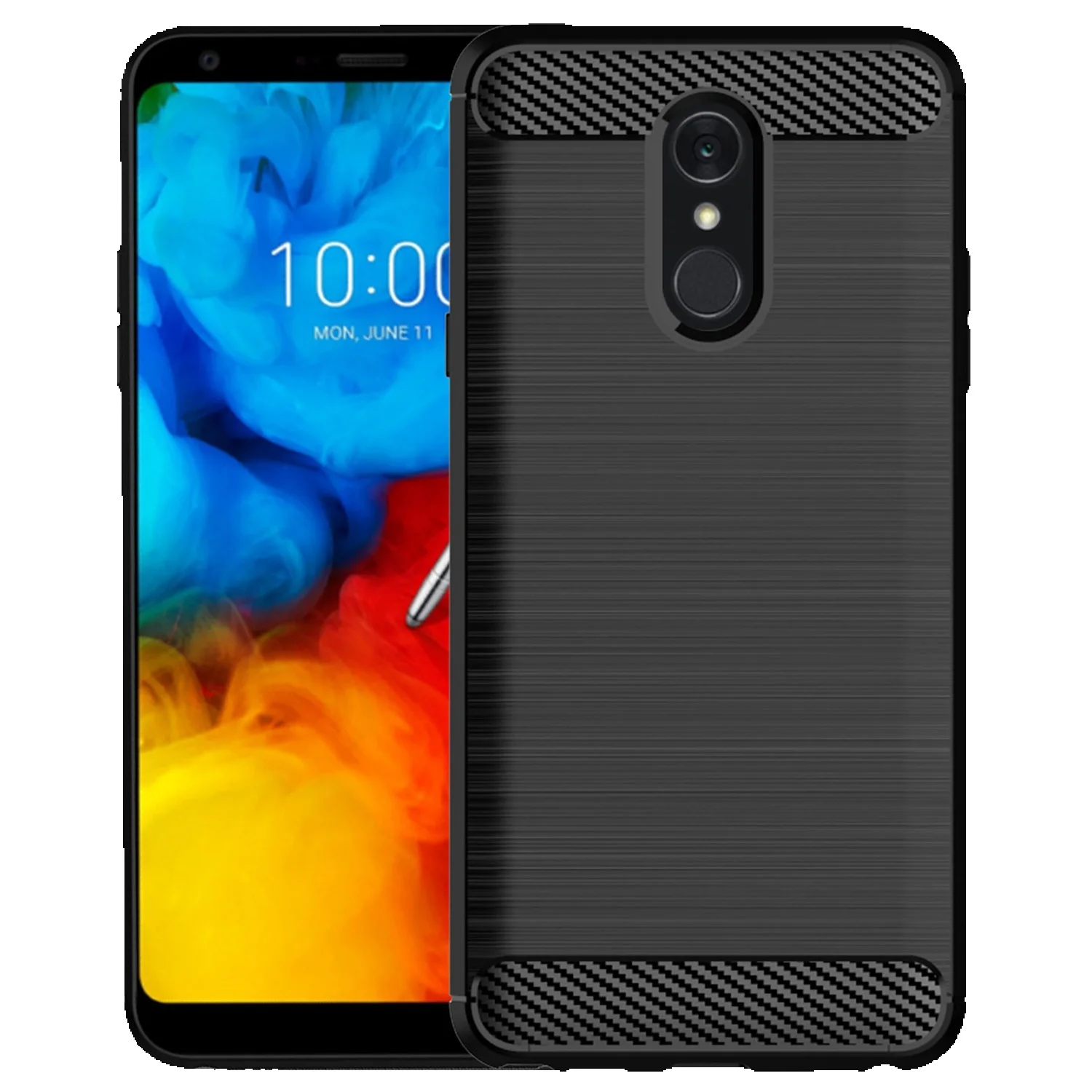Силиконовые чехлы для LG Q StyluS Alpha Stylo Plus Stylo + чехол из углеродного волокна
