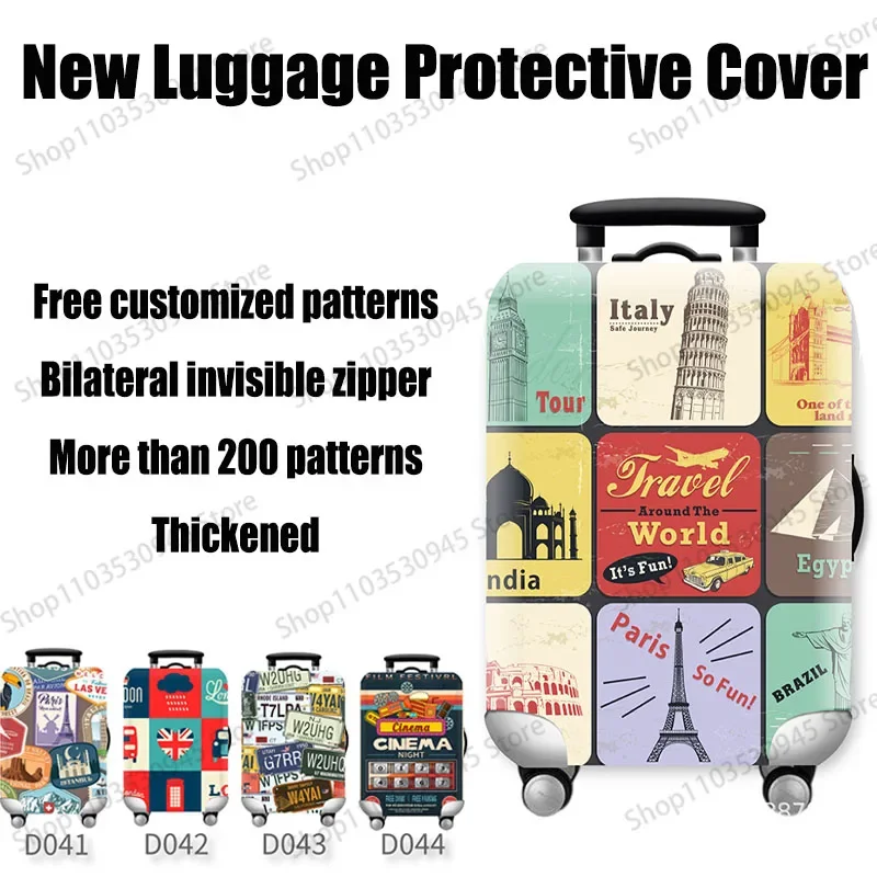 Thick Elastic Animal Prints Luggage Protective Cover Suit for 18-32 Inch Bag Suitcase Covers Trolley Cover Travel Accessories