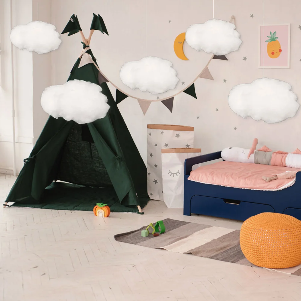 9pcs 3D Artificial Ceiling Cloud Decorations 4