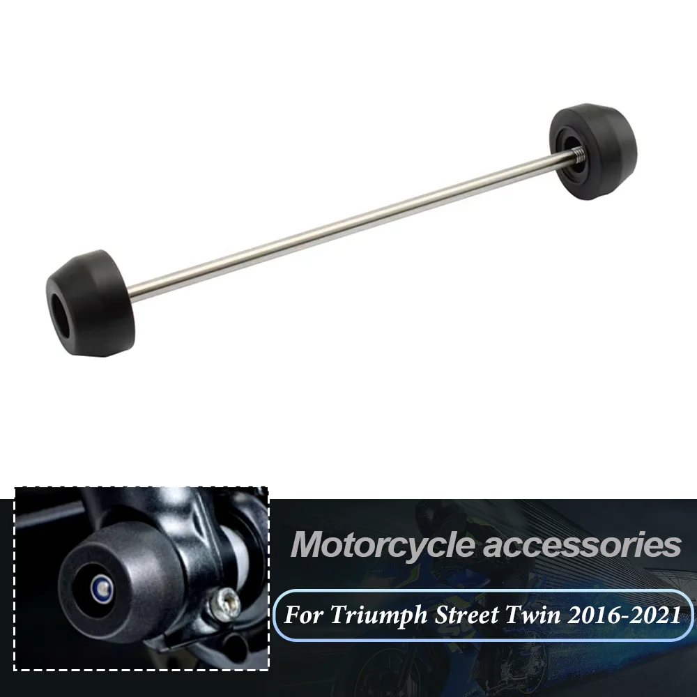 For Triumph Street Twin Thruxton 1200 Bonneville T120 Black 2016 -2021 Front Axle Wheel Fork Crash Wheel Slider Protector