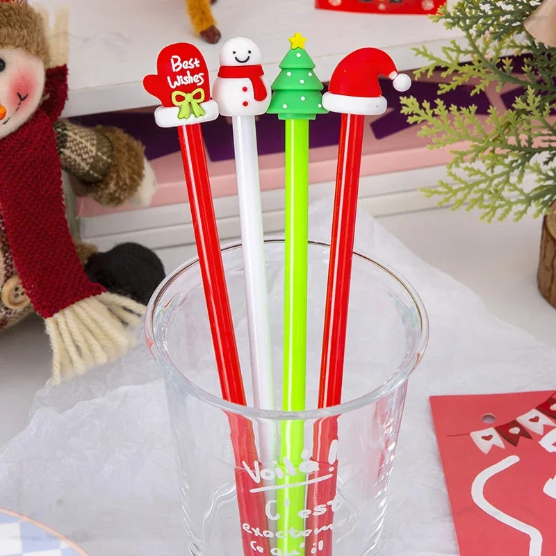 24 Pcs Premium Gel Pens Set  with Christmas Gloves and Hat - Perfect Student Gifts and Writing Supplies