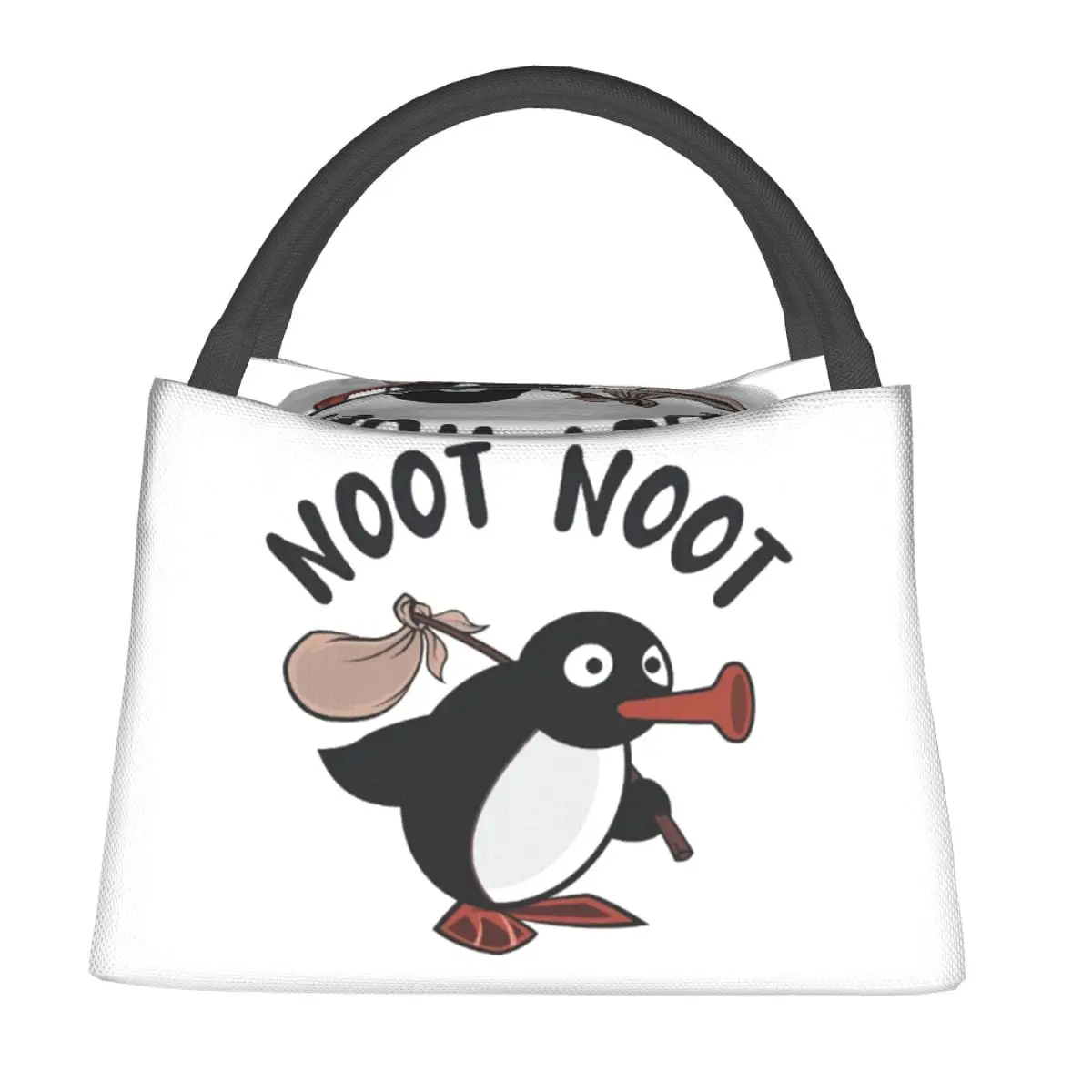 

Симпатичная термосумка для обеда с изображением пингвина Пингу для женщин и детей, портативная термосумка для еды, термосумка-тоут