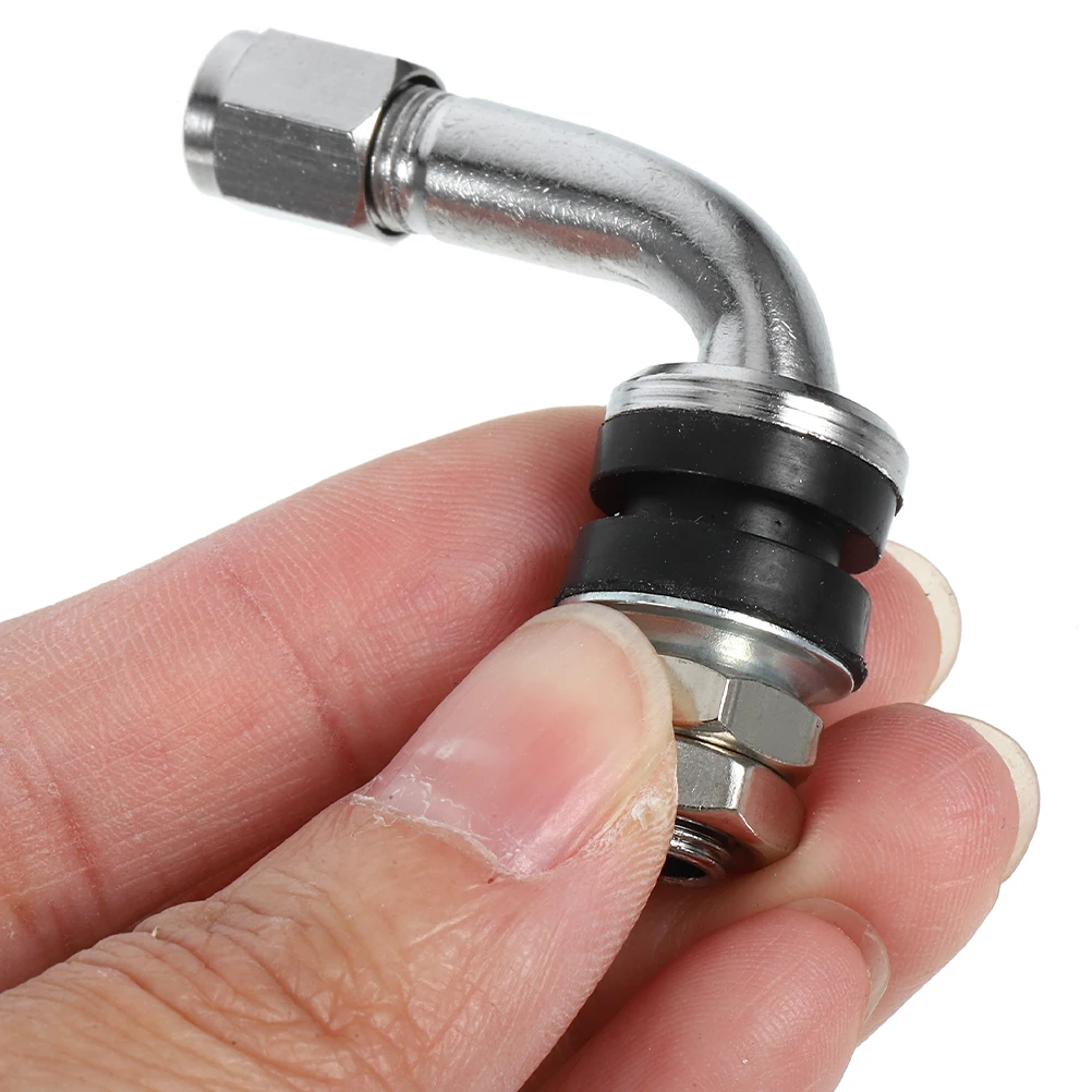 

8pcs Tire Valve Stems Copper 90 Degree Motorcycle Electric Vehicle Tyre Extensions Leakproof Durable Easy Inflation