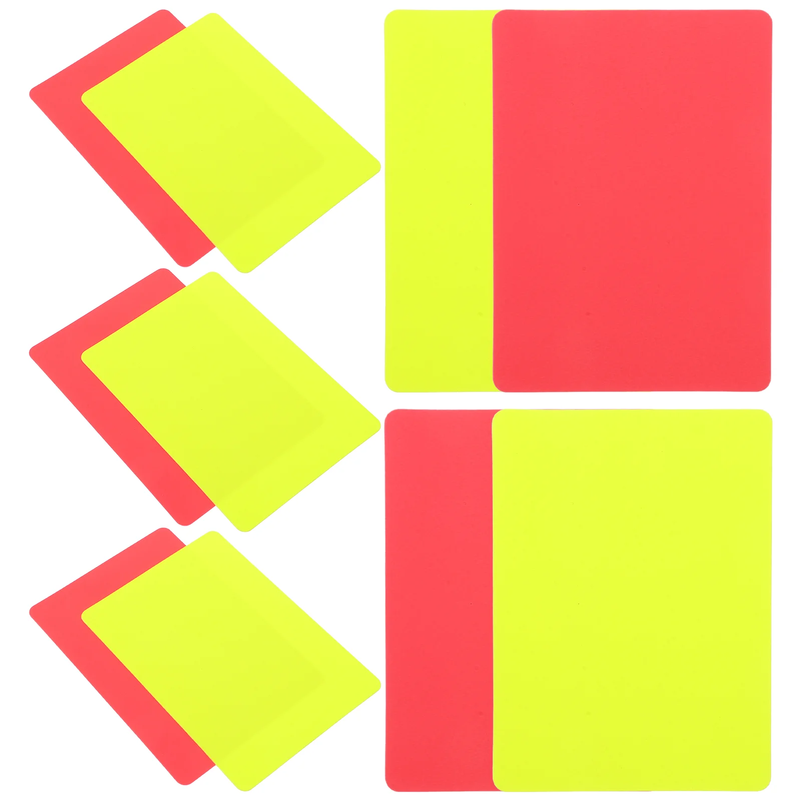 

10 Pcs Scoreboard/Substitution Board/ Football Referee Red and Yellow Cards Pvc Dismissal