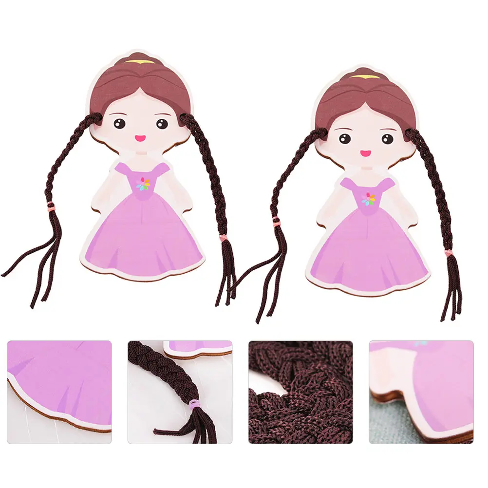 2 قطعة ألعوبة تجديل حواف مستديرة تصميم آمن براعة الإصبع مهارة التفكير المنطقي بناء لعبة تعليمية للأطفال DIY بها بنفسك