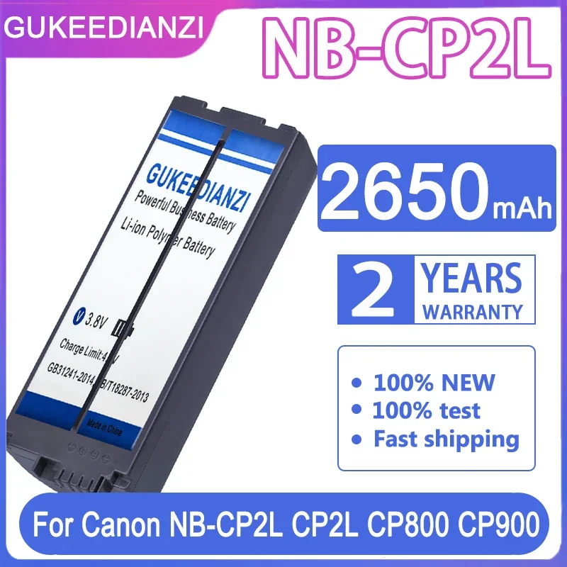 

GUKEEDIANZI Replacement Battery For Canon Photo Printers SELPHY CP800 CP900 CP910 CP1200 CP100 CP1300 For Canon NB-CP1L CP2L