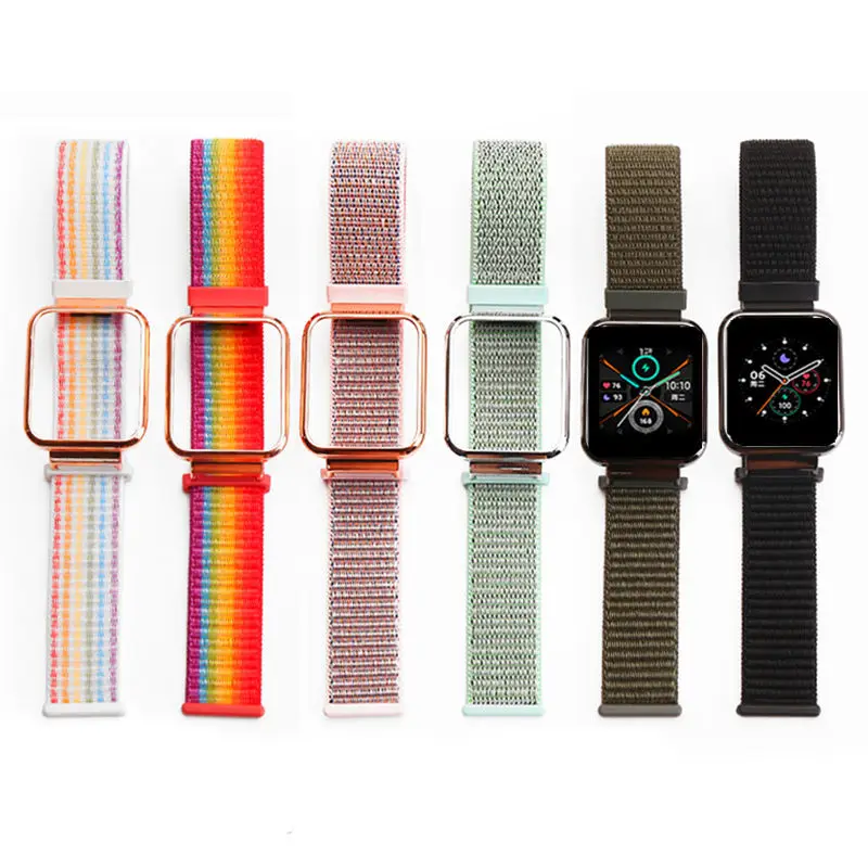 Estojo de nylon para Mi Watch Lite, Protetor de pulseira, Pulseira Miwatch Lite, Metal Protect Shell