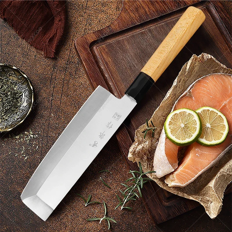 

8Inch Japanense Fish Fillet Knife Stainless Steel Deba Sashimi Knife Cleaver Sashimi Sushi Cutting Chef Knives with Gift Box