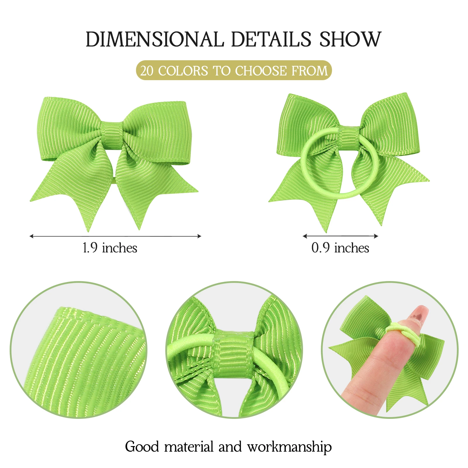 20/30/40 個赤ちゃん小さな 2 インチヘア弓ゴムバンドヘアロープポニーテールホルダー女の赤ちゃん幼児キッズヘアアクセサリー