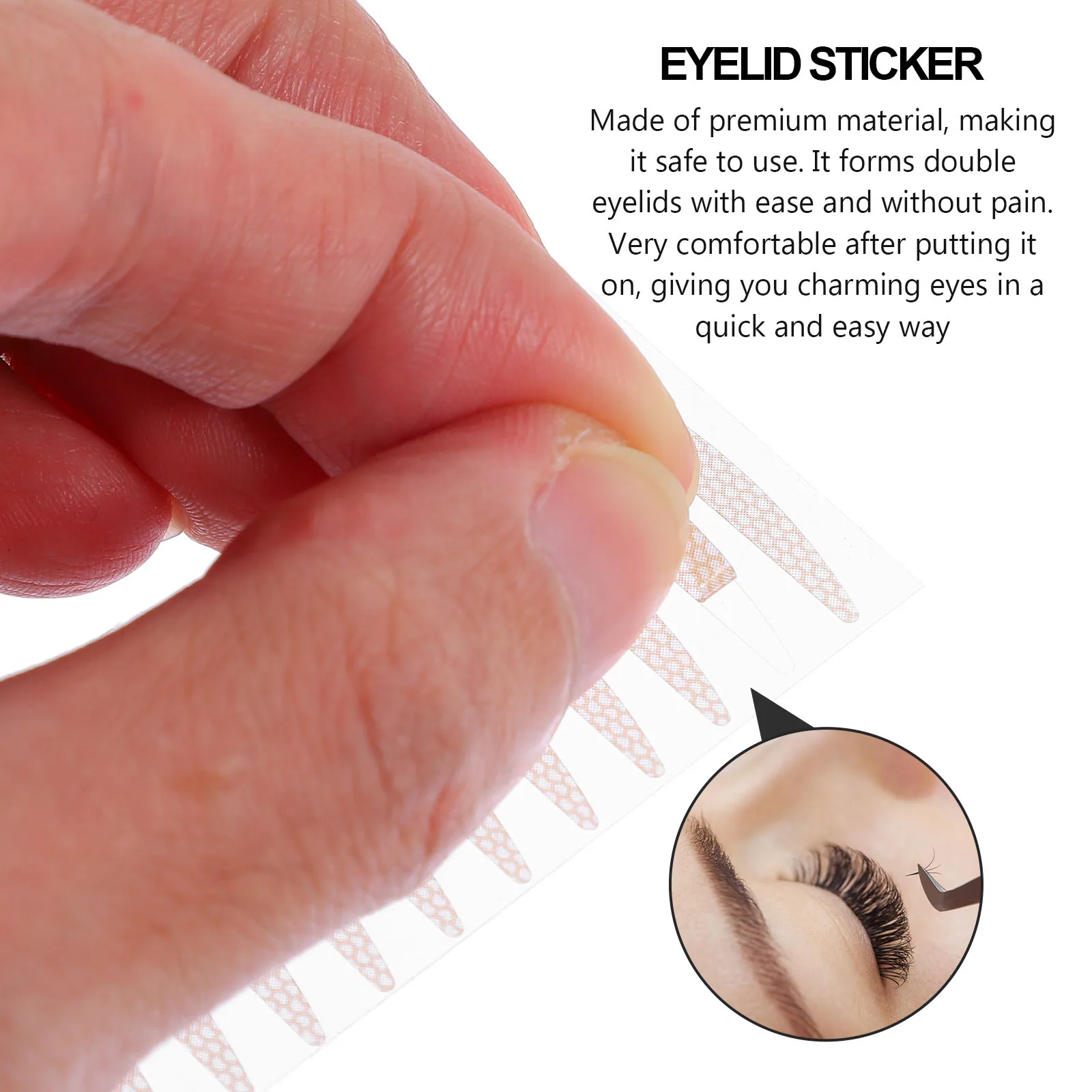 25 Blatt doppelter Augenlid-Aufkleber, unsichtbares Mesh-Klebeband, Augenlifting-Werkzeug, Enhancer-Patches für Make-up-Aufkleber, doppeltes Augenlid-Klebeband