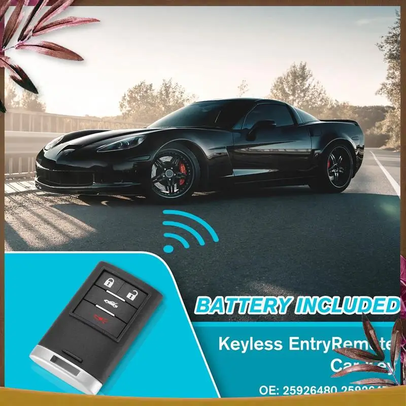 

AB59-Car Key Fob Keyless Entry Remote 315Mhz M3N5WY7777A For Corvette 2008-2013 4 Buttons