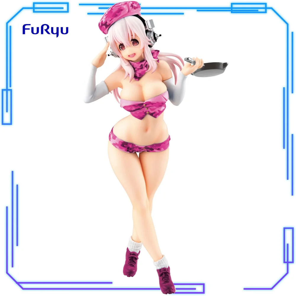 

В наличии FuRyu, оригинальная специальная фигурка Super Sonico, военный нормальный цвет, 18 см, сексуальные коллекции, модель игрушки, фигурки, подарок