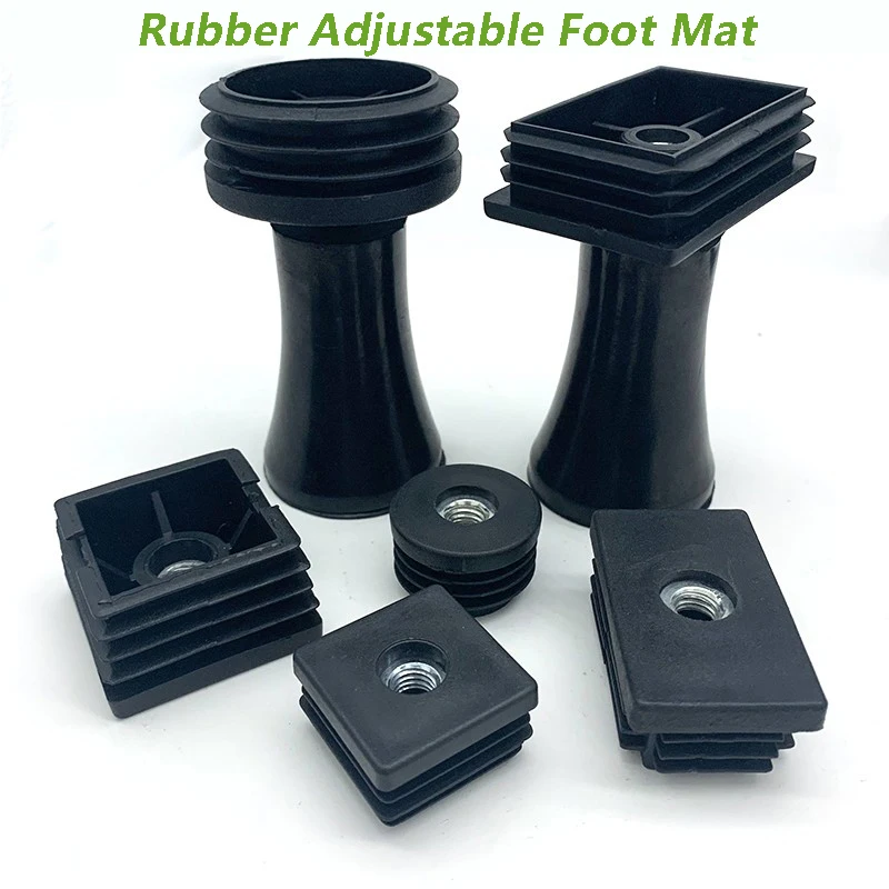 

1/3/5/7/8/10/12Pcs M8 Black Rubber Adjustable Feet Pad Screw Chairs Furniture Leg Table Leveling Feet Pad Screw Anti-skid