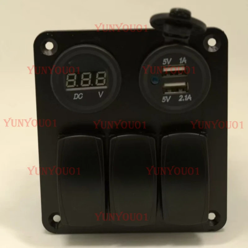 3-digit Combination Yacht Panel with USB Plug Voltmeter and Combination Switch
