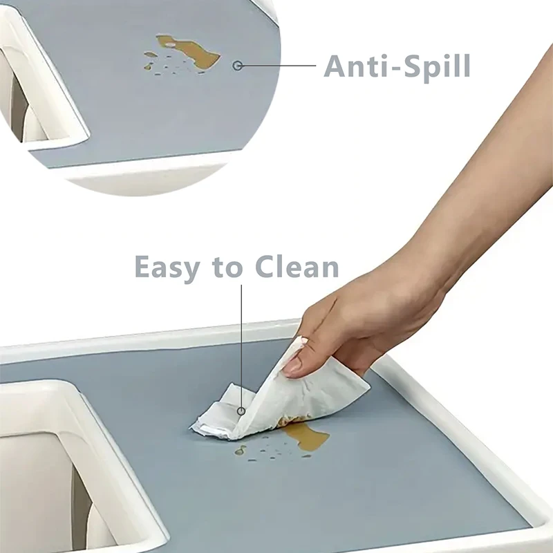 مفرش أطفال مقاوم للماء من السيليكون لكرسي مرتفع وأدوات مائدة للأطفال الصغار وأدوات المطبخ سهلة التنظيف وحصائر الطاولة ومستلزمات تغذية الأطفال #4