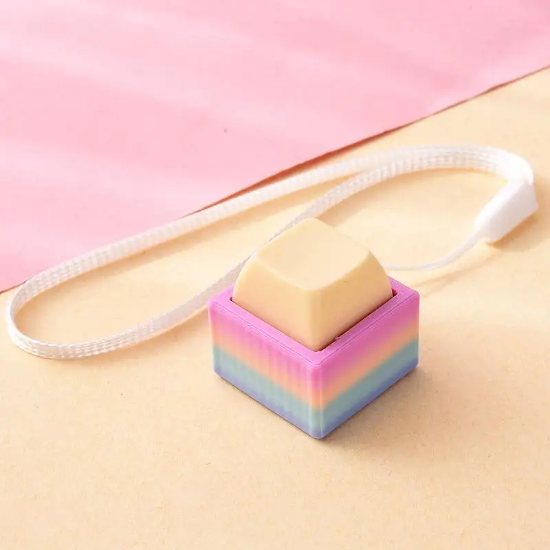 Lebendige Farben, Tastatur-Tasten als Fidget-Spielzeug, angenehmes taktiles Feedback, tragbares Schlüsselband zur Stressbewältigung, ideal für Büro, Schule und den täglichen Gebrauch. – Detail 19