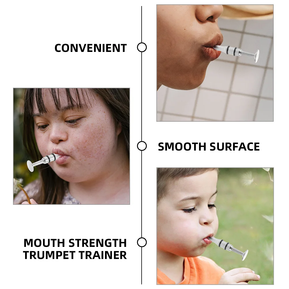 

2 Pcs Mouthpiece Practice Device Strength Trainer Small Metal Trumpet Puller Tool Booster Clarinet