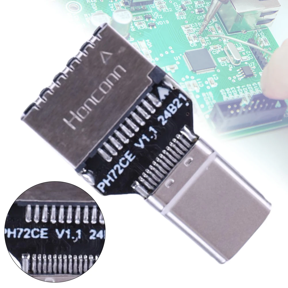 

Type E Female To Type C Male Computer Host Box Front Adapter Connector PH721CE Front Panel Connector USB3.1 20Gbps