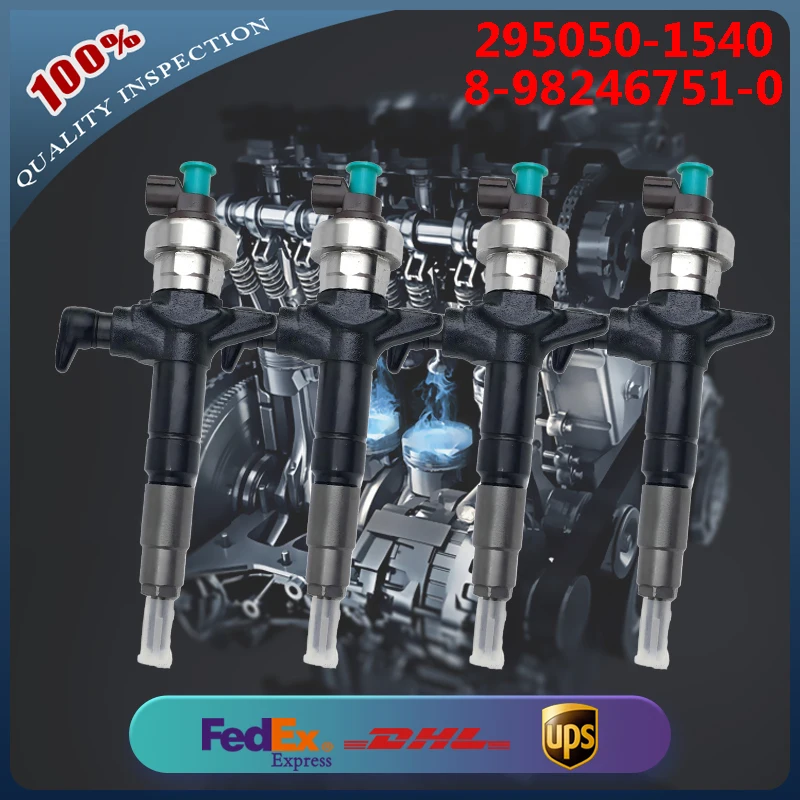 

4PCS Diesel Common Rail Fuel Injector 295050-1540 8-98246751-0 for Isuzu Engine 4JJ1 Vehicle D-MAX