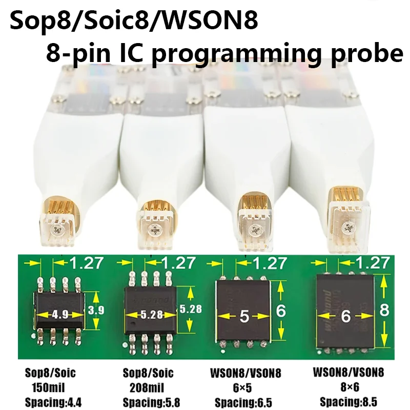 1PCS SOP8 WSON8 Programming Probe Cable Spring Test Needle For Flash EEPROM IC Chip Download Programmer