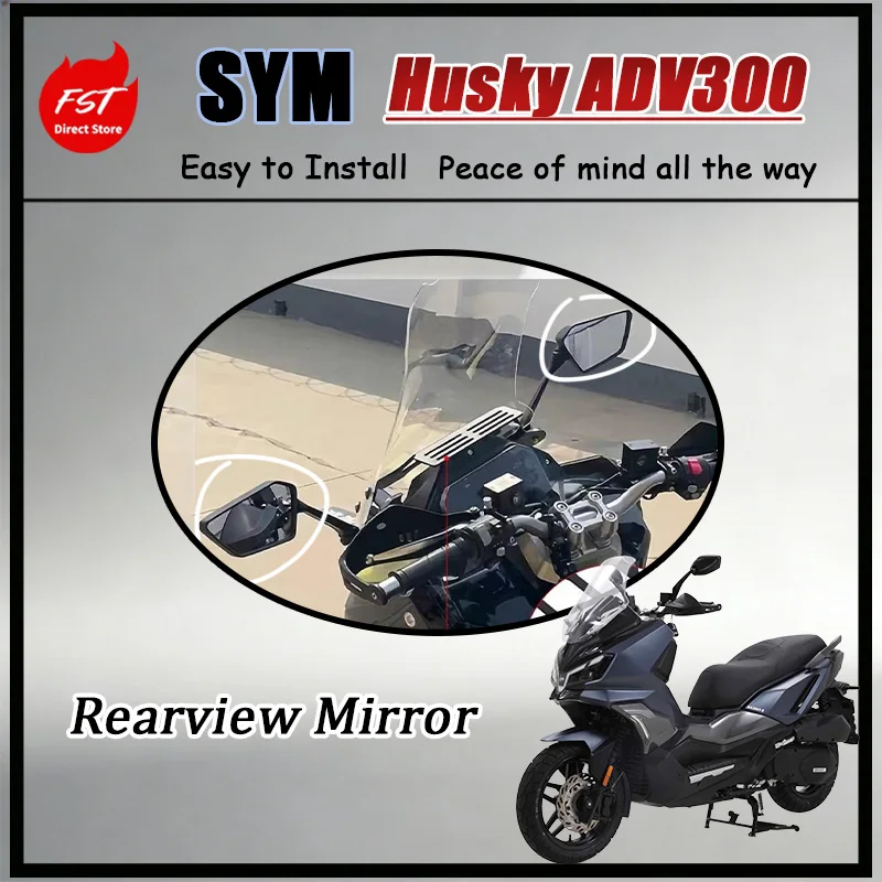 FOR SYM Husky ADV300 Mirror Relocation Bracket Folding Rearview Mirror Multifunctional Mount Fit for Motorcycle Accessories
