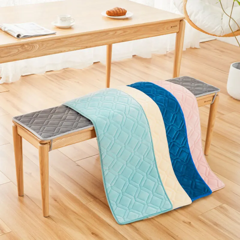 Autumn Winter Thicken Plush Long Bench Cushion Chair Mat Soft Seat Pad Long Bench Cushion Cover Wood Sofa Card Seat Cushion