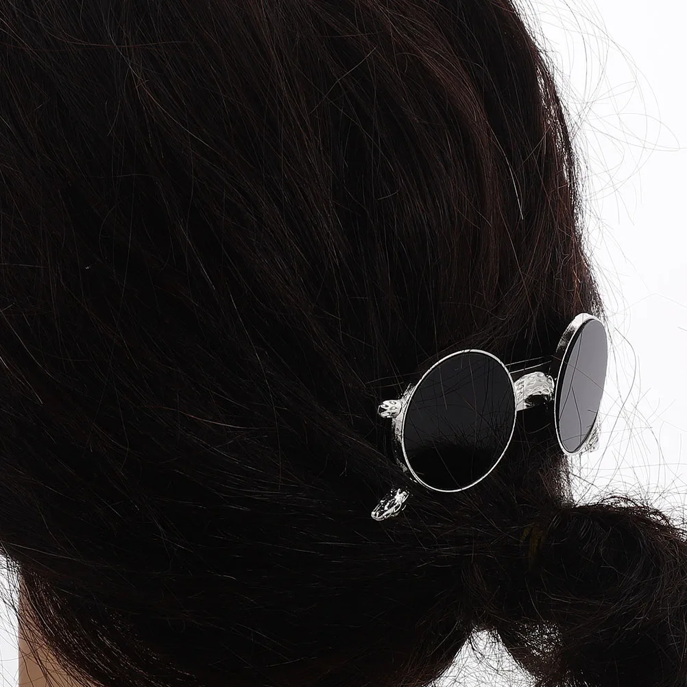 

2pcs Black Sunglasses Hair Clip Vintage Multifunctional Metal Barrette for Women Lightweight Spring Secure Hold Versatile