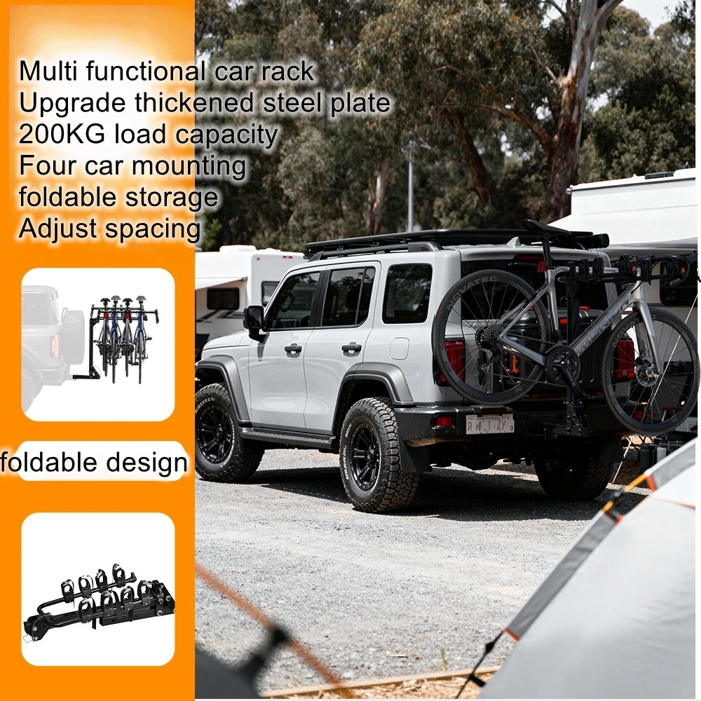 

Bicycle frame, car rear suspension, car mounted bicycle trunk, bicycle rack, tailstock frame, suspension frame