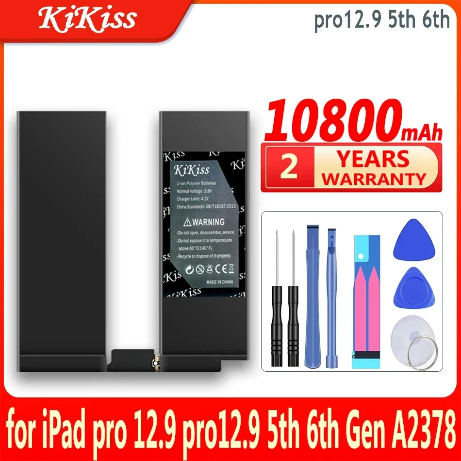 KiKiss Battery For ipad Pro 12.9 2nd 3rd 4th 5th 6th Gen A2229 A2069 A2232 A2233 A1670 A1671 A1821 A1584 A1652 A1983