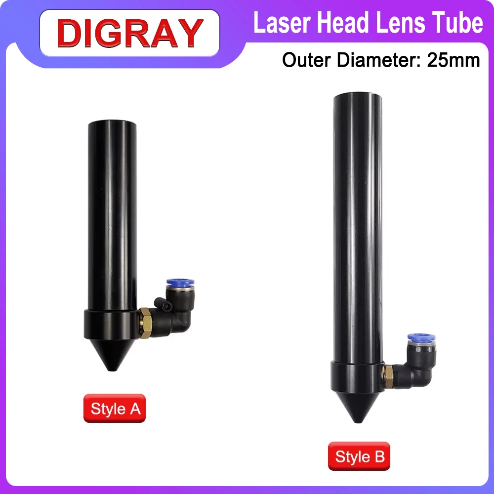 DIGRAY CO2 Laser Head Lens Tube Air Nozzle For Laser Output Lens Dia 20mm Focal Length 50.8/63.5mm Engraving Cutting Machine