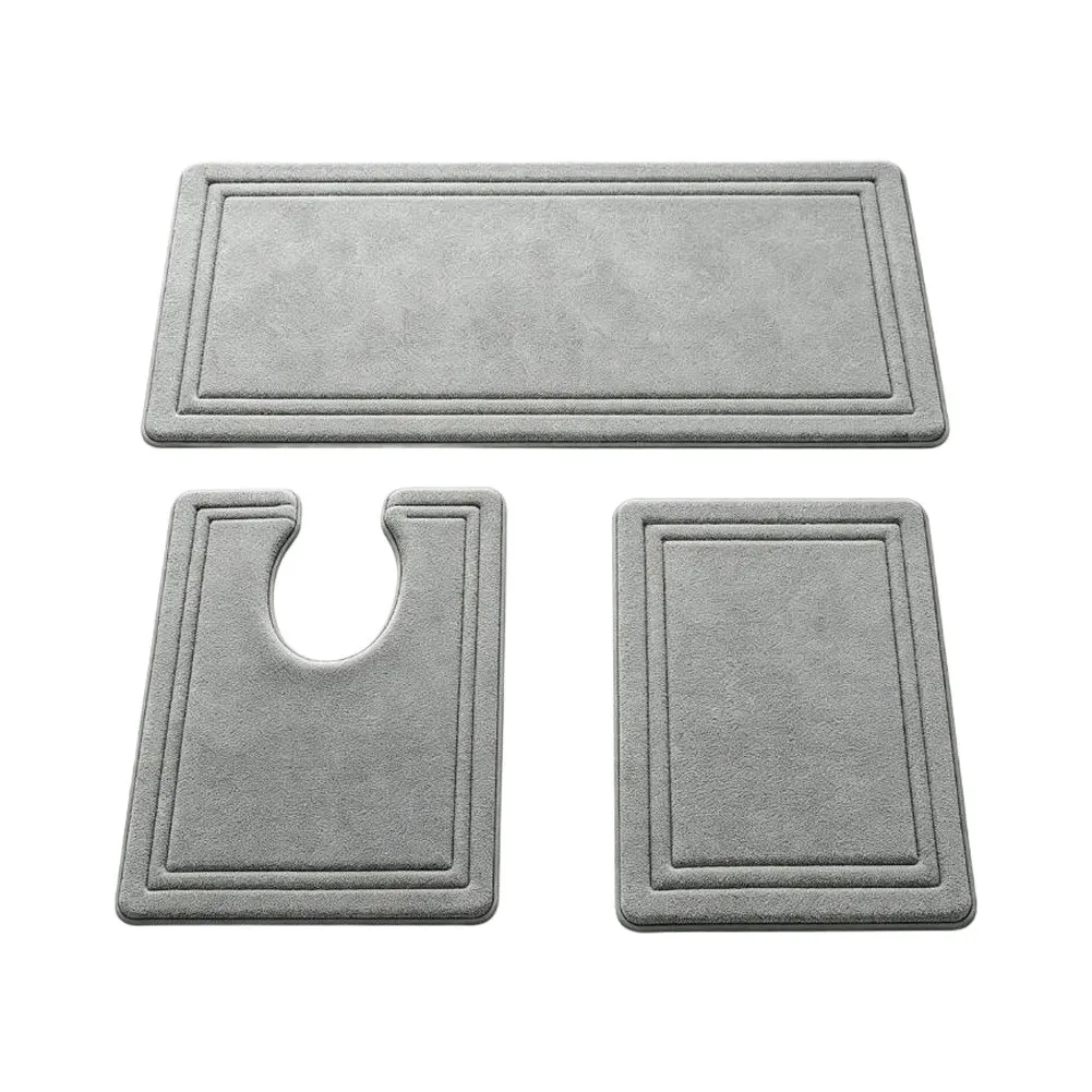 Three-Piece Fabric Mat Set for Toilet Entry Designed to Deliver Reliable Performance in High-Traffic Bath Areas