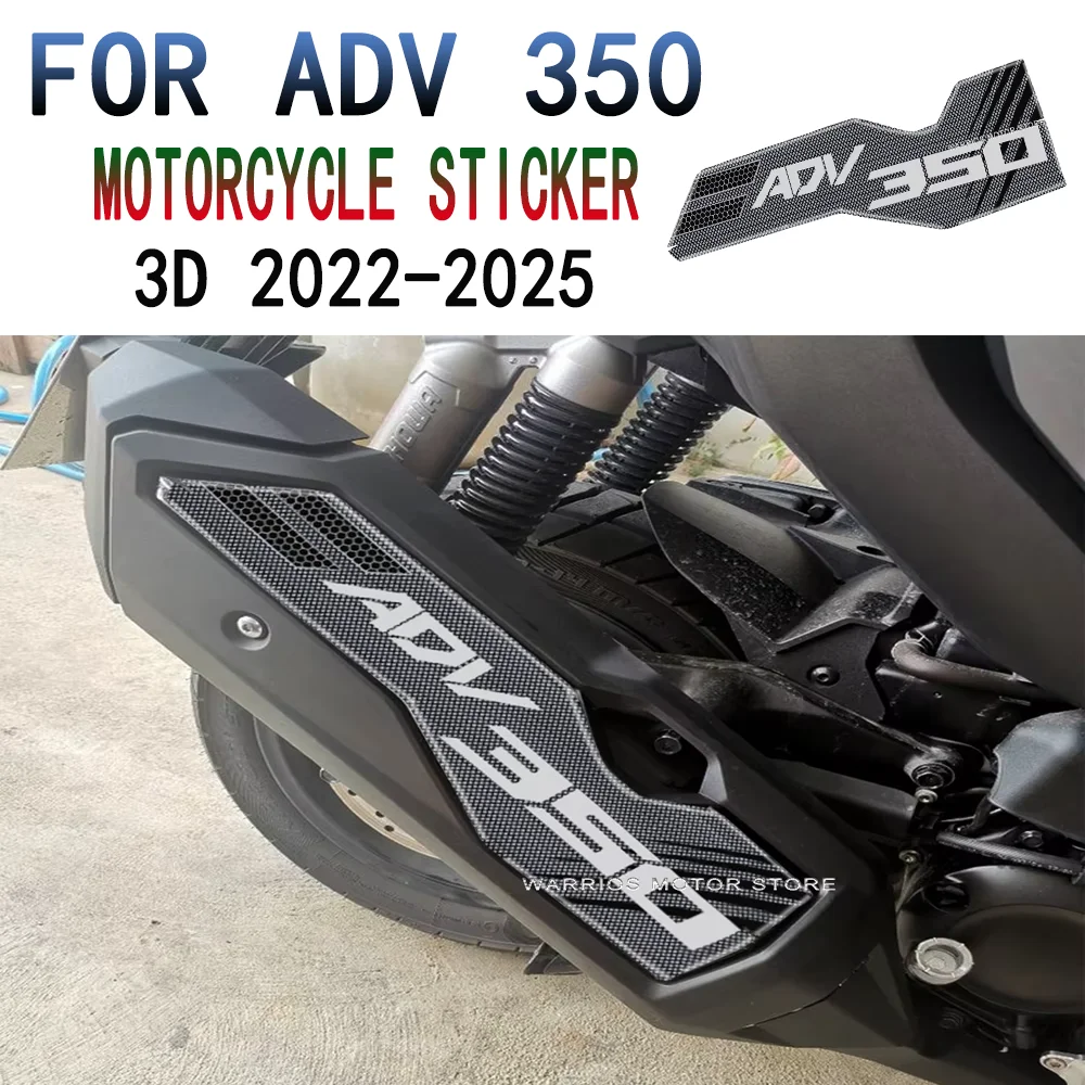 

For HONDA ADV 350 ADV350 2022-2025 Motorcycle 3D Epoxy Sticker Decal exhaust pipe Sticker Non-slip Decorate Sticker