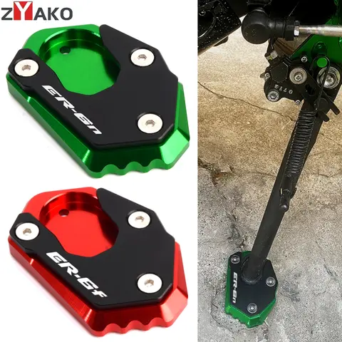Für Kawasaki ER6N ER-6N ER-6F ER6F 2012-2015 2016 CNC Motorrad Ständer Pad Fuß Seite Stehen Verlängerung Pad Reifen ventil Kappen