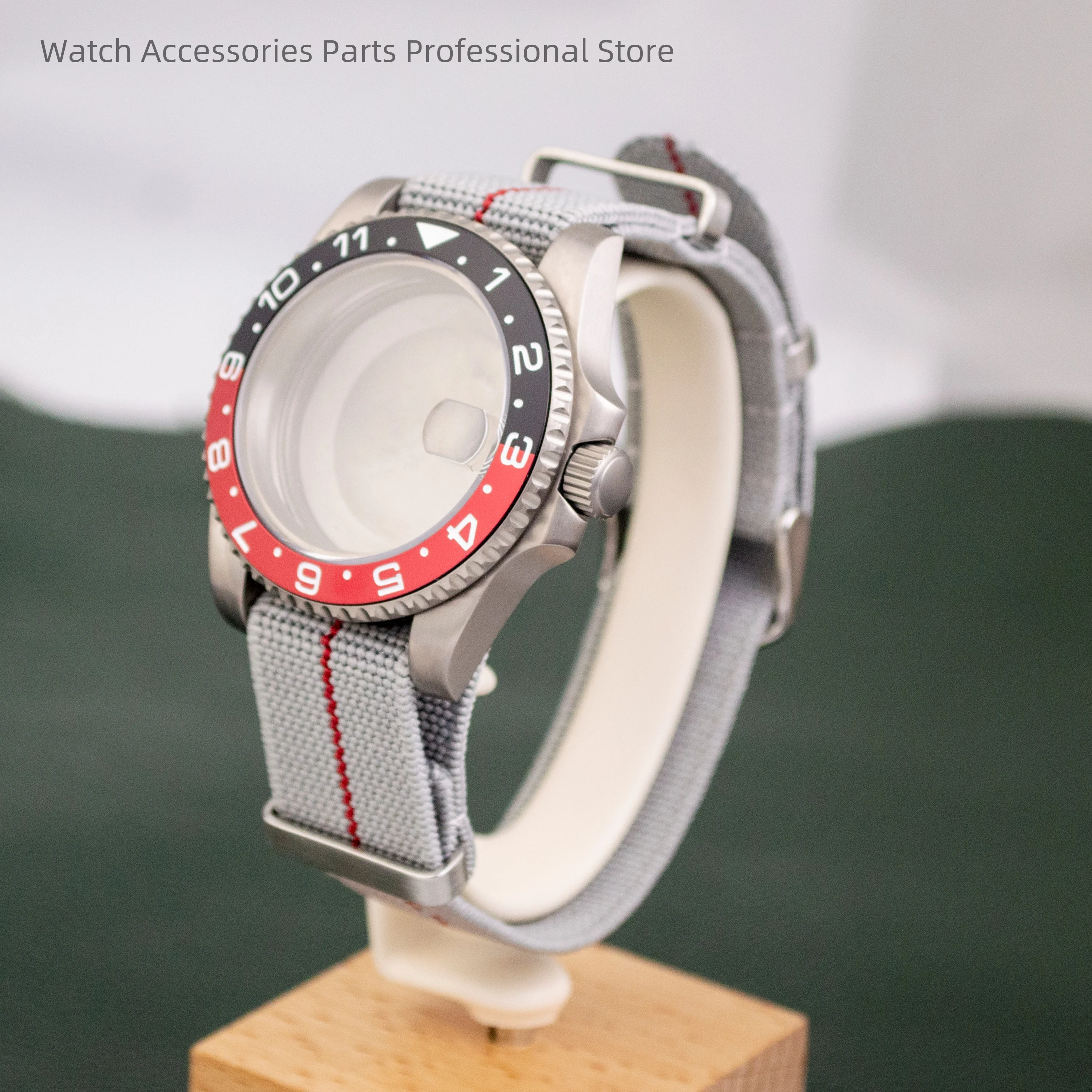 

Titanium Watch Case Nylon Strap Sapphire Glass Titanium Watchcase For ETA 2824 NH35 NH36 SUB GMT Watch Accessories