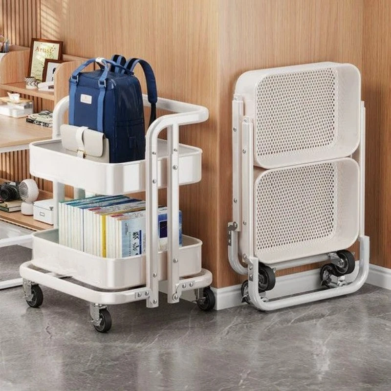 

School bag shelf removable trolley book storage rack household multi-layer school bag table foldable