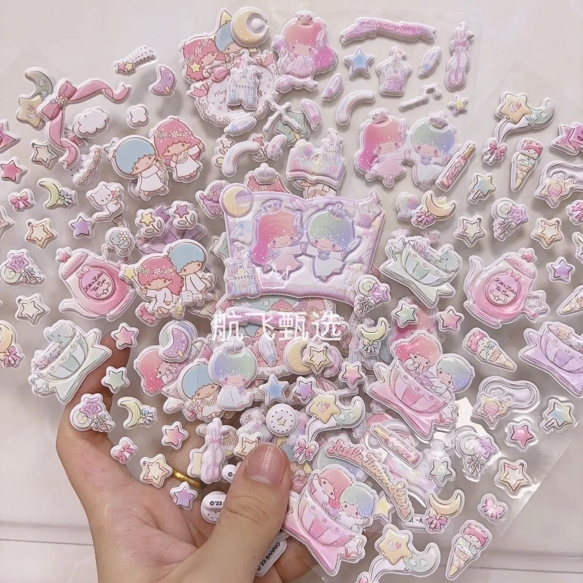 

Случайные 2 шт. Sanrio Little Twinstars 3D наклейки с пузырьками для творчества Diy украшение для рабочего стола наклейки на чехол для телефона наградная игрушка