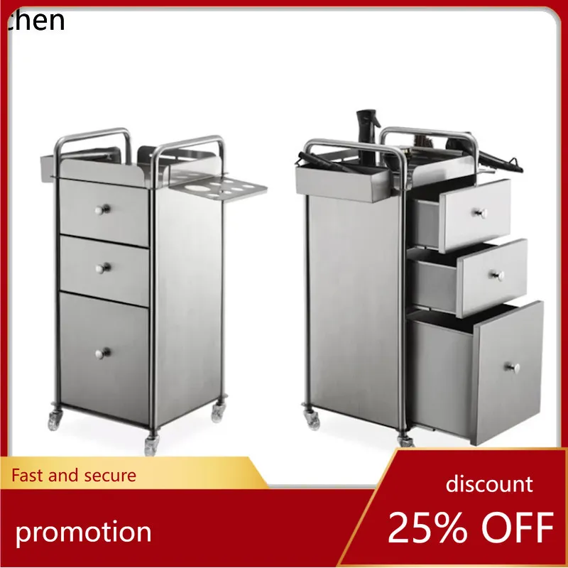 

ZML Stainless Steel Tool Cabinet Simple Hair Salon Special Tool Cabinet Hair Salon Storage Cabinet