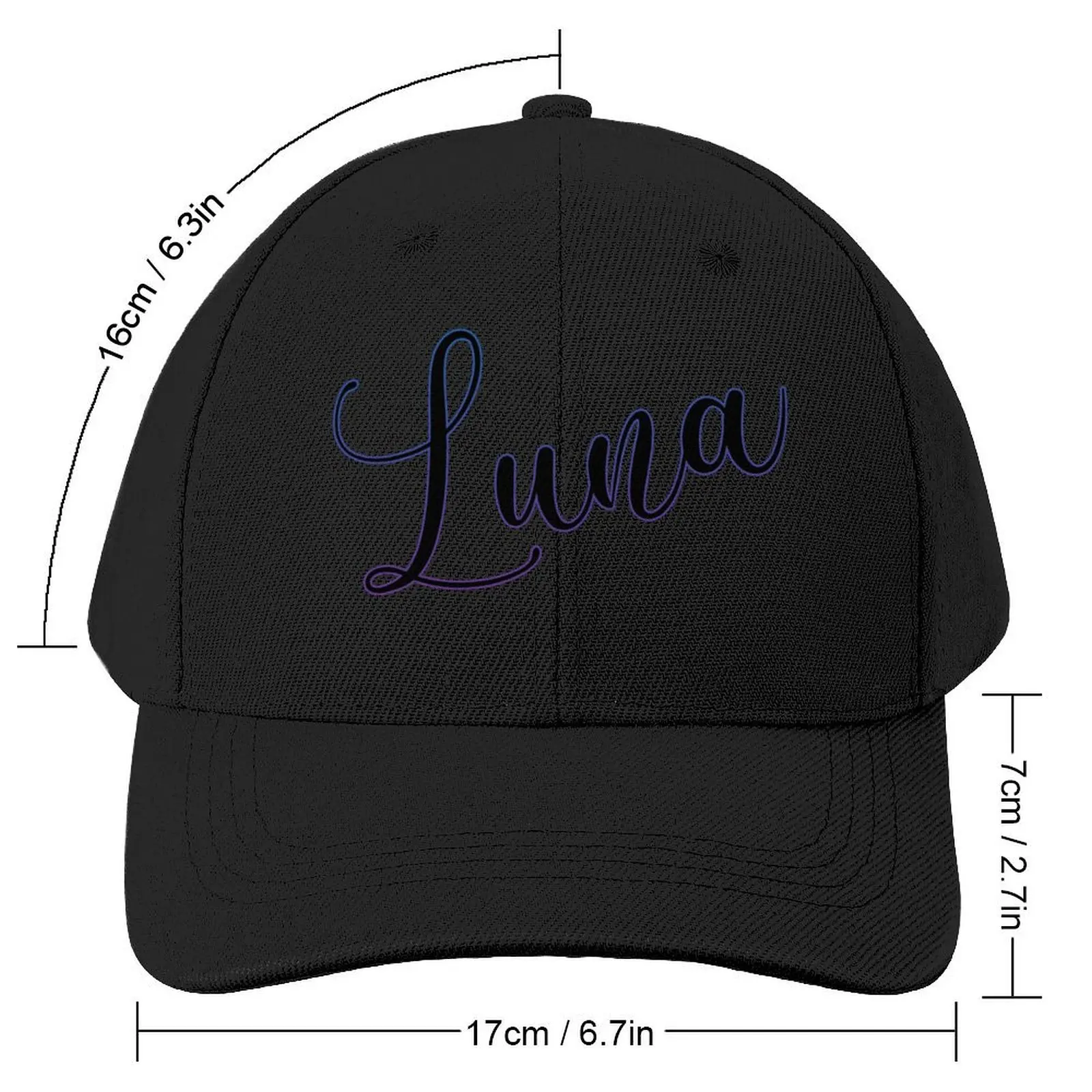 Luna Baseball Cap Hat Beach Golf Cap Vintage Mens Women's