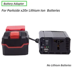 200W  For Lidi Parkside x20v Team  Lithium Batteries Inverter Portable Power Station w/USB Portable power Inverter Generator