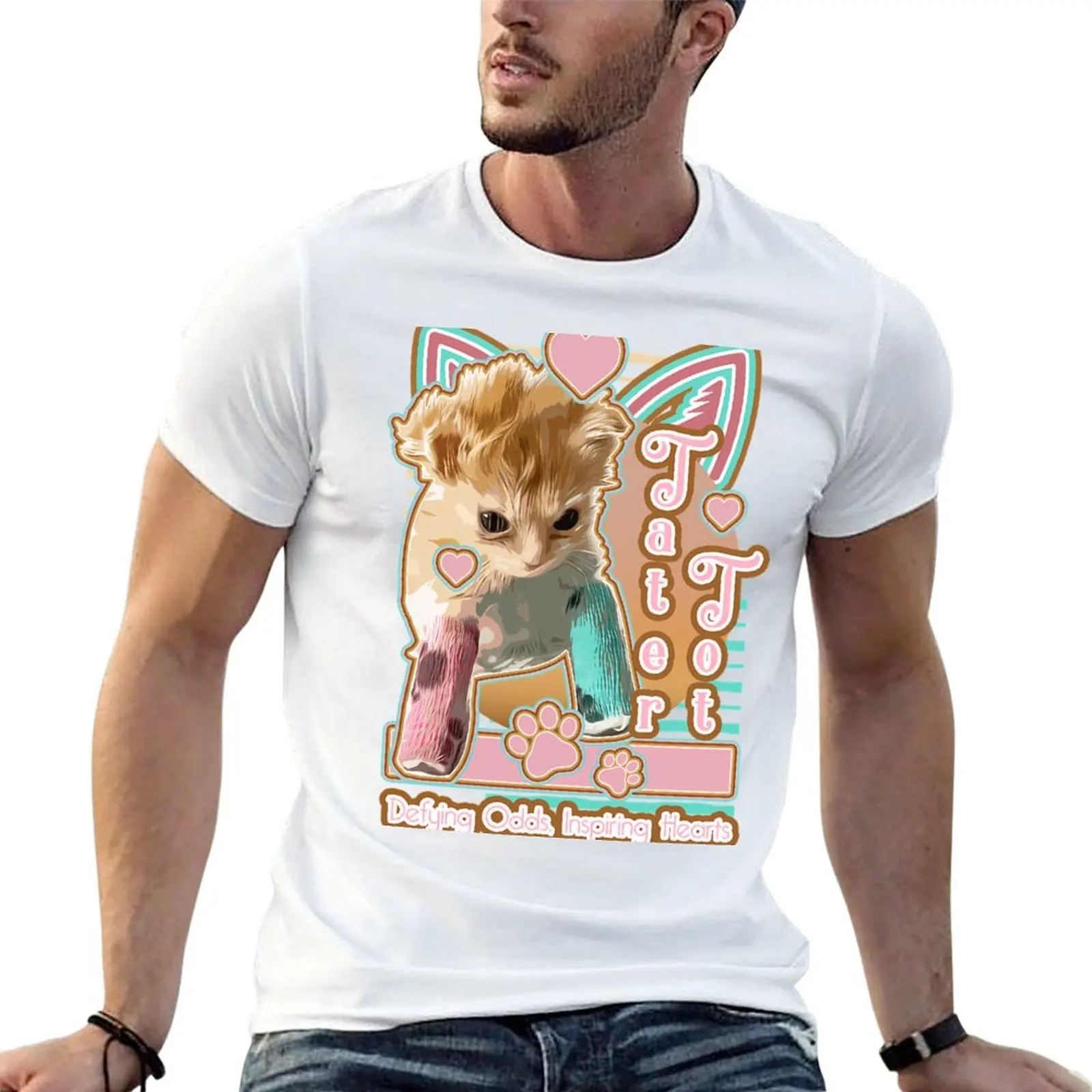 

Defying Odds , Inspiring Hearts , Tater Tot! T-Shirt man t shirt designer mens graphic t shirts T-Shirt