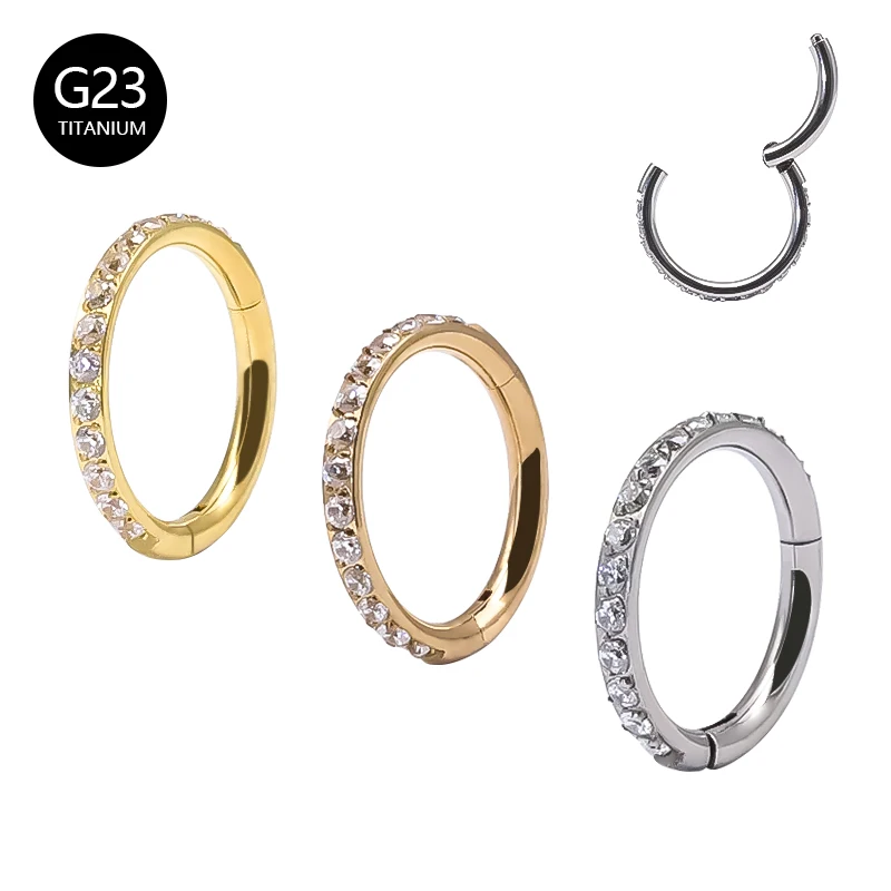 G23 Titanium Nose Piercing Ring Ear Cartilage Snug Helix Conch Piercing Earrings Hoop For Women Septum Piercing Jewelry 16 Gauge