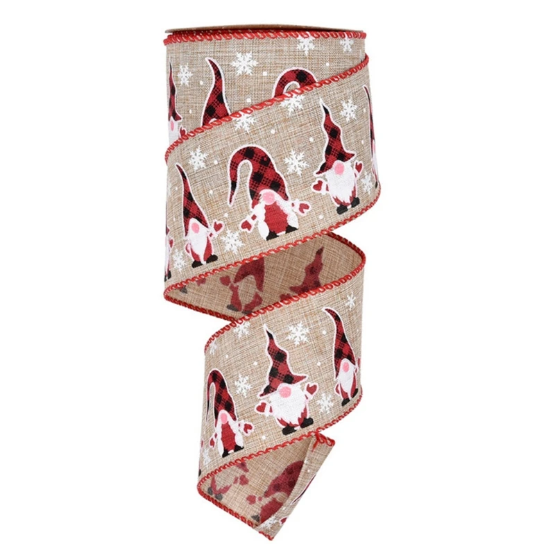 Christmas Dwarf Ribbons And Bows For Gifts Cake Ribbon Gift Wrapping DIY Handmade Ribbon For Kid's Hair Bow