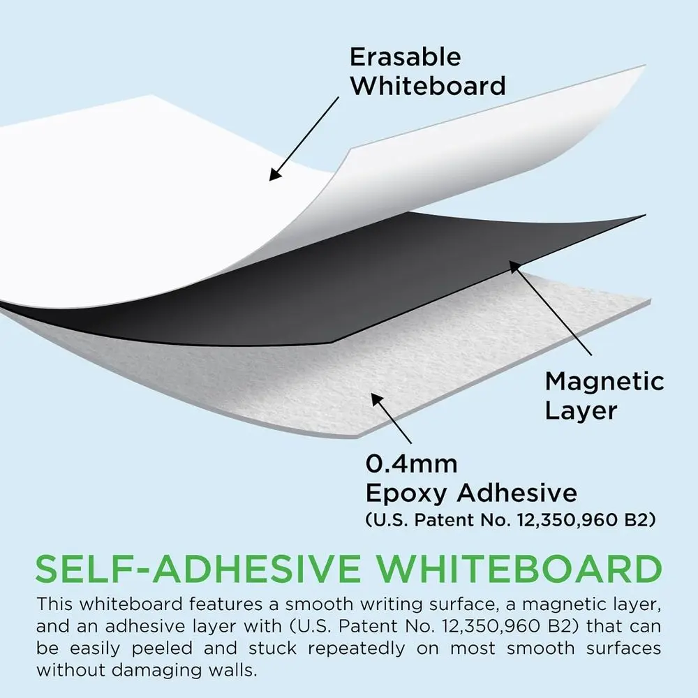 سبورة بيضاء مغناطيسية على الحائط، مقاس 26 × 17، مخططات الرياضيات التعليمية للأطفال، مثالية للمنزل والفصول الدراسية #3