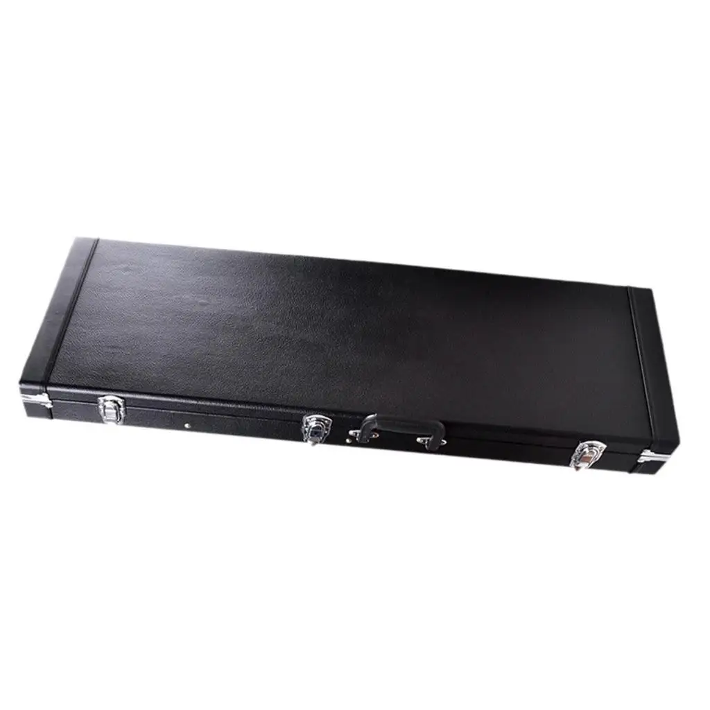 

Electric Guitar Hard Case with Lock PU Leather Rectangle Portable Protection Lockable Hard Shell Square Hardshell Storage Case
