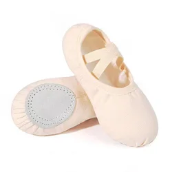 USHINE-zapatos de Ballet de lona para mujer, zapatillas de baile para niñas, suela dividida, gimnasia, Yoga, zapatos de baile, zapatos de bailarina para niños y adultos