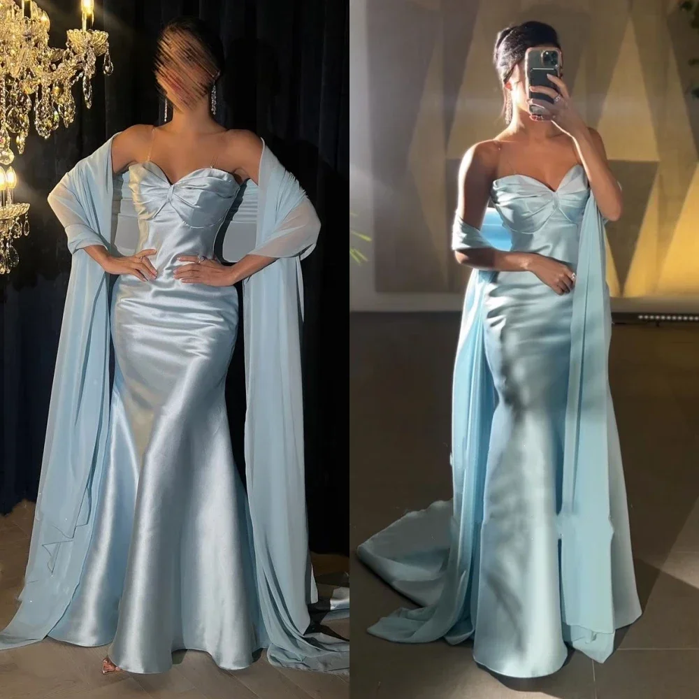 

Изысканное простое вечернее платье без бретелек длиной до пола, вечернее платье русалки по индивидуальному заказу, платье-палантин для женщин فسات