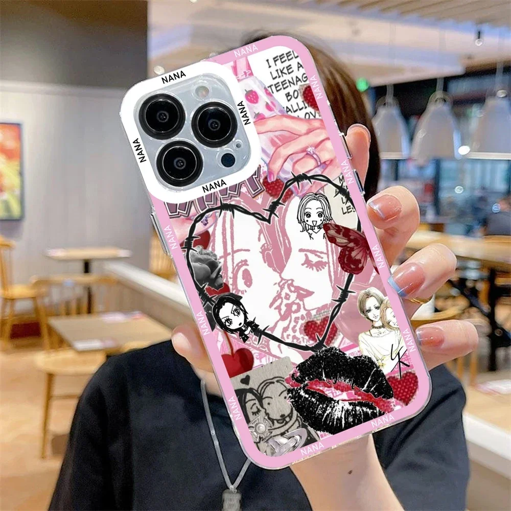 Cartoon Oosaki Nana Phone Cover for iPhone 15 14 13 12 11 Pro Max 15Plus Mini X XS XR 7 8 Plus Couple Cover for iPhone 11 Cases